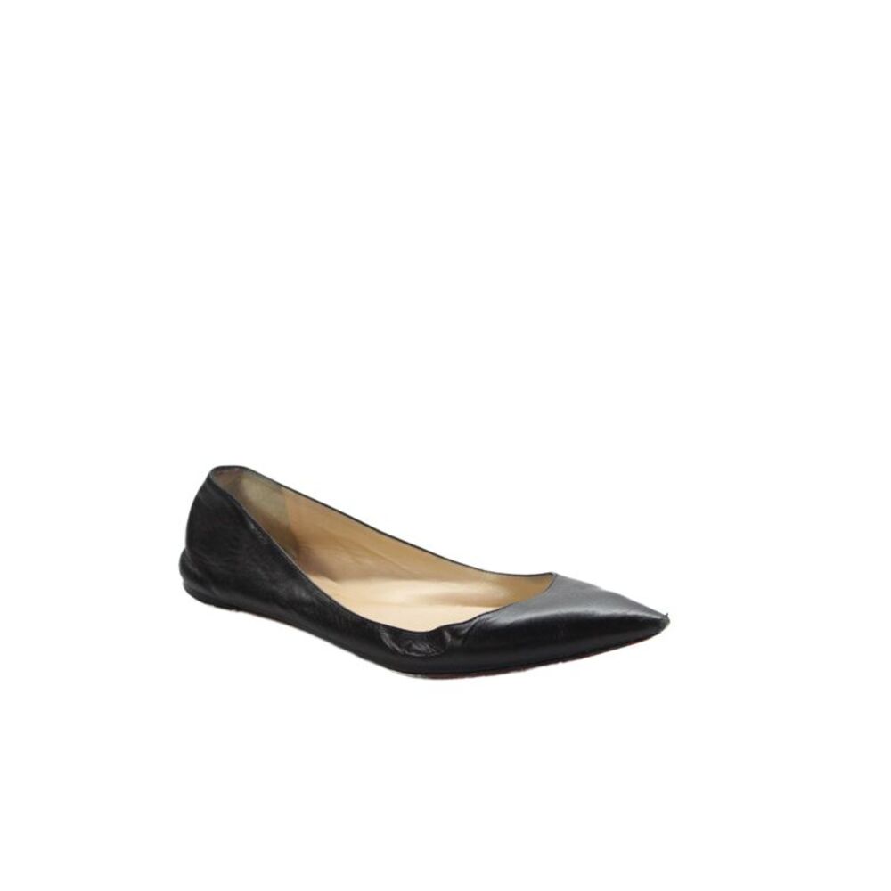 Christian Louboutin Womens Nappa Pointed Toe Skimmer Flats Black Size 10